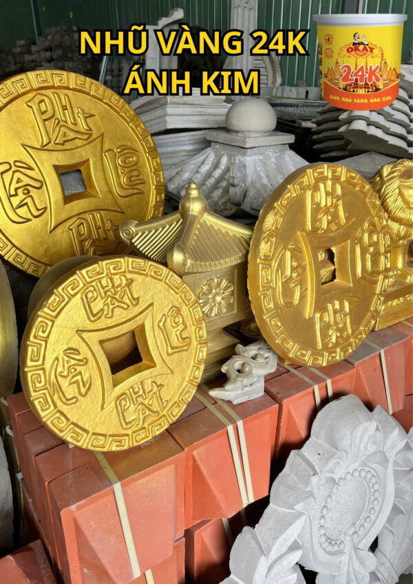 Sơn Nước Nhũ Vàng 24K Ánh Kim Okay