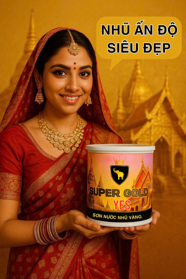 Sơn Nước Nhũ Vàng Ấn Độ Super Gold