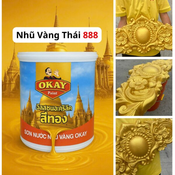 Sơn Nước Nhũ Vàng Thái Okay