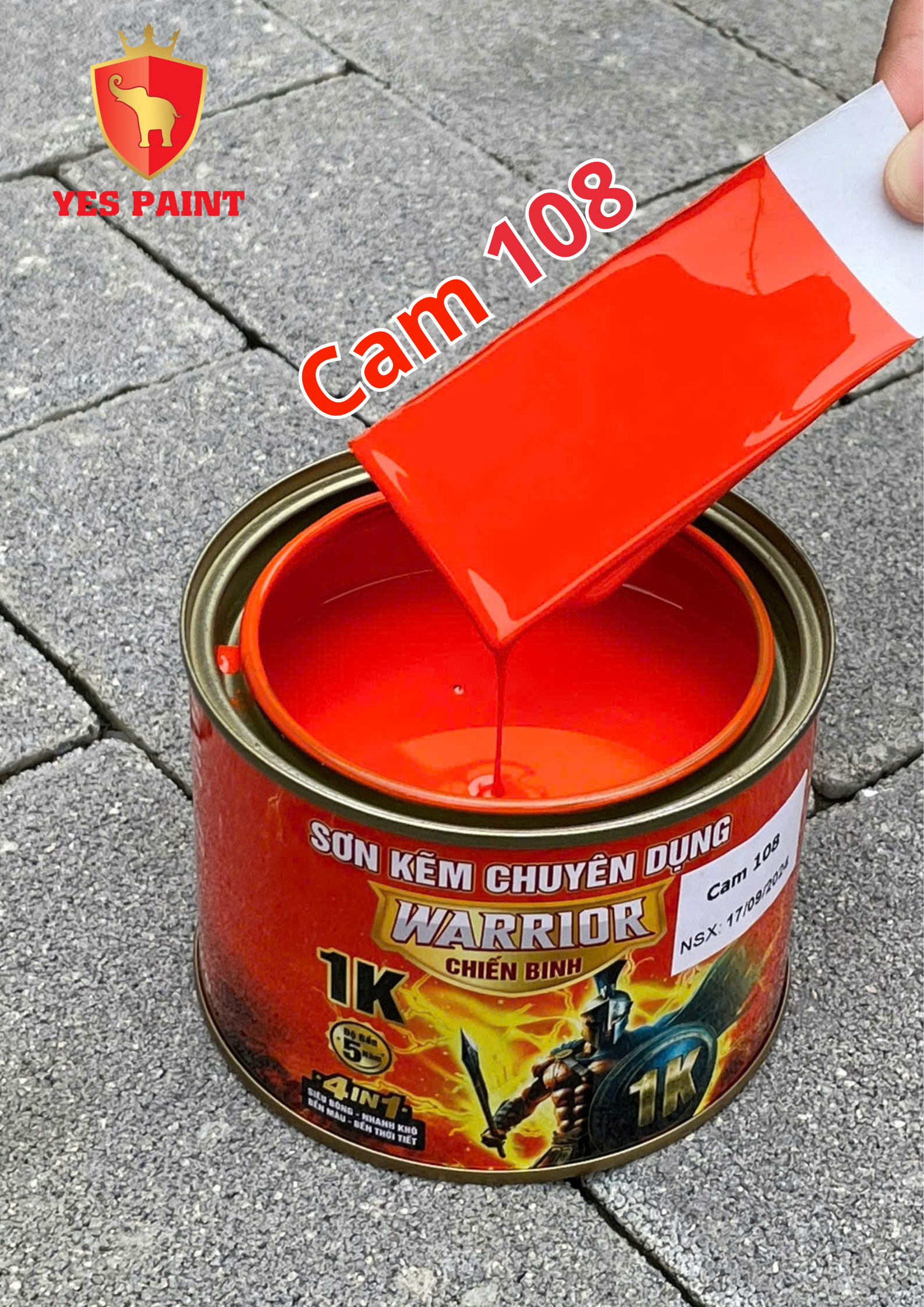 39 sơn kẽm warrior chiến binh
