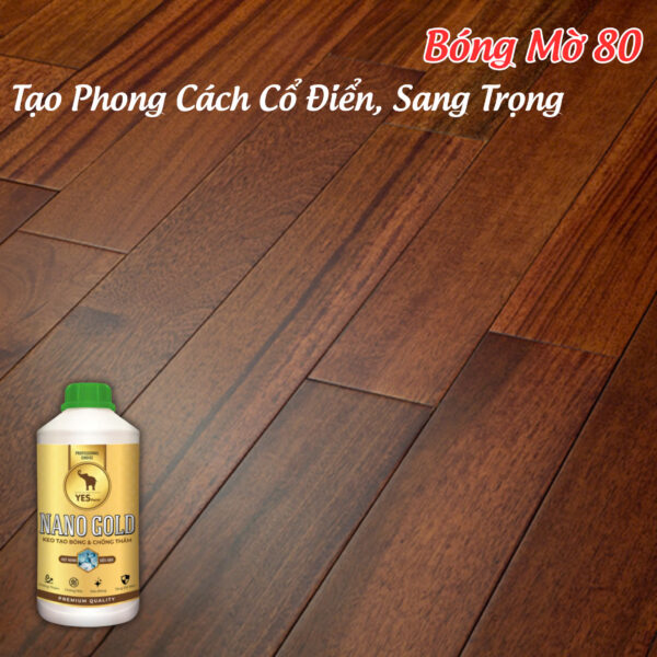 Keo Bóng Nước Nano Gold Mờ 80